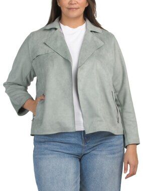 PHILOSOPHY Plus Moto Drape Front Jacket
